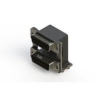 EDAC 661-015-264-04C Dual Port D-Sub Connectors Right-angle Dual Port D-Sub Connector
