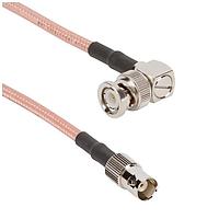 Amphenol RF 095-850-265M050 RF Cable Assemblies BNC RA Pl to BNC Str Jk RG-316 500mm