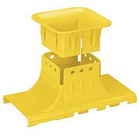 Panduit FRUPS4X4YL Fitting, Vertical Spill-Over Fitting, Up Spout, 4" x 4" (100mm x 100m