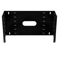 HellermannTyton T7PPB Racks & Rack Cabinets Wall Mount Patch Panel Bracket, 4U, Steel, Black, 1/box