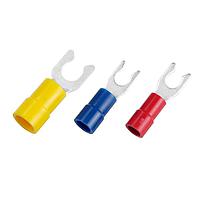 KS Terminals LSVY1-3.7 Locking Spade Vinyl, Molded Easy Entry Locking Spade, 22-16 AWG, #6