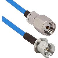 Amphenol SV Microwave MBSMP-085-MS185-180 RF Cable Assemblies SMP M BKHD to 1.85mm STR M 18"Cable