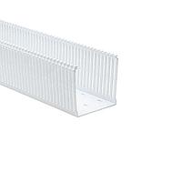 HellermannTyton 184-44003 High Density Slotted Wall Wiring Duct High Density Slotted Wall Wiring Duct, 4" x 4", Non-Adhesive, PVC, White, 30ft/Box