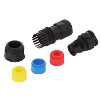 Amphenol LTW CC-02BMMB-QL8APP Standard Circular Connector X-Lok, Middle Size, Plastic, 20A, 02 pins, Male Connector, Male Contact, Straight, Push Lock, Screw-in, Field Installable, F6.0 - F12.0mm, IP68