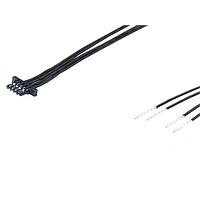 Molex 226392-1044 Power and Signal Cable Assemblies Zero-Hachi Pigtail Cable Assembly, Single Row, Tin  6 Circuits, 300.00mm Black