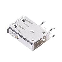 Kycon KUSBX-SLAS1N-W30 USB Type A Connectors USB A-TY PG SMT SHDD W/TH SHD 1.35MM BLK