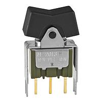 NKK Switches M2013TXG13-DA Rocker Switches ON-OFF-ON .465 BRKET PC .365 BLK ROCKER