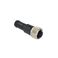 Amphenol LTW MSAS-12BFFM-SL8D04 Sensor Cables / Actuator Cables M12 Circular Metric Connector, A Code, Metal, 1.5A, 12 pins, Female Connector, Female Contact, Straight, Screw Thread, Overmolded, Length 4000mm, IP68 / IP69K