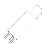 VCC 5310F3 LED Circuit Board Indicators AMBER DIFFUSED W/ .55 STANDOFF