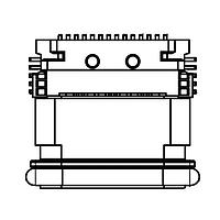Adam Tech USB-C32-S-RA-CS30-WP-BK-TR Receptacles USB C 3.2 Gen 2x1 Receptacle, R/A SMT, 24P, CH 1.63mm, IPX7