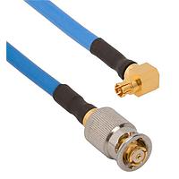 Amphenol SV Microwave FQSMP-085-FRSMPM-180 RF Cable Assemblies SMP F QB to SMPM R/A F 18"Cable