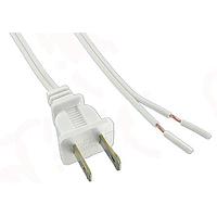 Qualtek Electronics 221001-08 No Receptacle Power Cord SPT-1 POWER CRD 125V 10A WHITE
