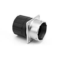 Amphenol SINE Systems RT00124PNHECR Connectors Receptacle, Square Flange, 4 Position, Male, Shell Size 12, and End Cap with Reduced Diameter Individual Wire Seals, Range 14 - 24AWG