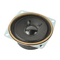 Same Sky (formerly CUI Devices) GF0668B Electromagnetic speaker, 66 mm square, 29 mm deep, paper, ferrite, 3 W, 8 ohm, 210 Hz, solder eyelets