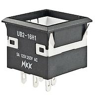 NKK Switches UB216KKW015F Pushbutton Switches SPDT ON-ON GREEN LED SOLDER LUG BODY ONLY