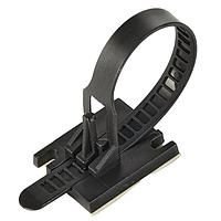 Essentra Components TOBS-18-01A-RT Cable Tie Mounts Cable Tie,Adh Mnt,Blk,4.61 in Lg,18Lb