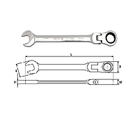 Yato YT-1686 Flexible ratchet combination wrench 20mm