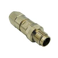 Stewart Connector SS-12400-001 Straight M12 X-Code Field Terminated Plug