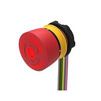 EAO 84-5241.8D40 Emergency Stop Switches Emergency stop switch,  32 mm, mushroom-head, illuminative, Red, Plastic, opaque, 2 NC, Maintained, Flat ribbon cable, IP65, IP66, IP67, Twist to unlock, Red / Green