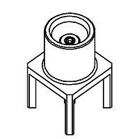 Radiall R113426000 PCB Receptacles MCX / STRAIGHT JACK RECEPTACLE FOR PCB SOLDER LEGS