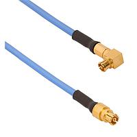 Amphenol SV Microwave FRSMPM-047-FSSMPM-060 RF Cable Assemblies SMPM R/A F  SMPMStraight F 6"Cable