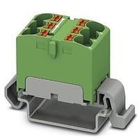 PHOENIX CONTACT 3273666 Push-In Distribution Block PTFIX 6X4-NS35A GN