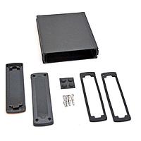 Bud Industries EXN-23361-BKP PCB Enclosure Extruded Aluminum Enclosure Black with Plastic Cover (1.6 X 5.8 X 6.7 In)