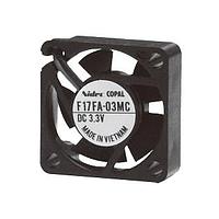 Nidec Components F17FA-03MC Brushless Brushless DC Fan, 17 X 17 X 5mm, 3.3V DC, .01m3/min Air flow, 6 Pa Static pressure, 5db Noise, 1 sleeve bearing