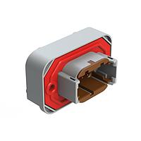 Amphenol SINE Systems ATM13-08PD-BM01 Connectors RA Flng Mnt PCB Rcpt 8POS Gry Gld Cont D