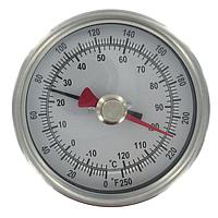 Dwyer BTM31211D Bimetal Thermometer - Max/Min for Industrial Use - Stem Lengths 2.5-12 in (140 °F, 1/2 in, NPT Male, 12 in)