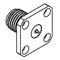 Radiall R125620000 Panel Receptacles SMA / SQUARE FLANGE JACK RECEPTACLE WITH SHOULDER CONTACT