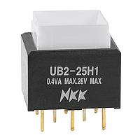 NKK Switches UB225SKG035F Pushbutton Switches DPDT ON(ON) GRN LED PC BODY ONLY .4VA