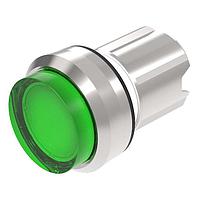 EAO 45-2231.22H0.000 Switch Actuators Illuminated pushbutton actuator green transparent lens raised above bezel momentary front/housing metal