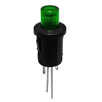 Shin Chin R13-529AL-05-BGG Pushbutton Switches 2P SPST OFF-(ON) GREEN LED