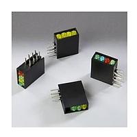 BIVAR H485CGDL LED Circuit Board Indicators CBI Green 565nm Quad Level 1.8mm