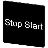 SIEMENS 3SU19000AE160DC0 Labeling Plate, Stop Start INSCR. LABEL,BLACK 27 X 27MM, STOP START