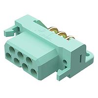 Amphenol Positronic DF07F4B/AA Connectors DragonFly Gold Plating 7 Pos 16 AWG Copper Alloy Female Right Angle 2 Row