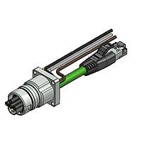Amphenol CONEC 57-03062 Ethernet Cables / Networking Cables ENP-17-1-FSPBU3PEDST4-V5-45S-RS8.33-0,5/0,5/G6/150/034