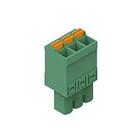 Wurth Elektronik 691304500003 Plugs WR-TBL 5.08mm pitch Monoblock Cable Green Vertical cable entry Plug Screwless Push In 3P