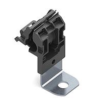 HellermannTyton 151-01643 Ratchet Clamp Ratchet P-Clamp, 0.24 - 0.54" Bundle Dia, 90 Short, 0.26" Hole Dia, PA66HIRHSUV/ST/ZN, Black, 300/ctn