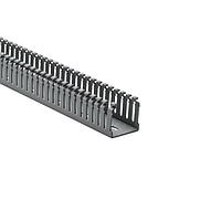 HellermannTyton 184-15150 High Density Slotted Wall Wiring Duct High Density Slotted Wall Wiring Duct, 1.5" x 1.5", Non-Adhesive, PVC, Gray, 30ft/Box