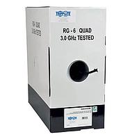 Tripp Lite A224-01K-BK Coaxial Cables RG6/U QuadShield CMR Coax Cable BK 1000'