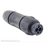 Eaton Souriau-Sunbank UTSX1JC102W2S Receptacles In line receptacle, with cable gland backshell, for 4 female contacts, IP68/69K