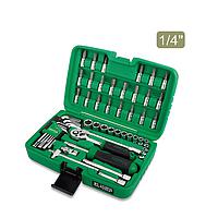 TOPTUL GCAI5102 1/4" DR. Flank Socket & Hex Key Wrench Set (51 pcs)