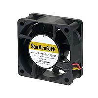 Sanyo Denki 9WPA0612P4G201 Axial Axial Fan, 60x60x25mm, 12VDC, Splash/Dust Proof, -40 Degree C, Tach/PWM, IP68