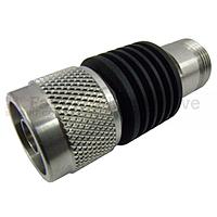 Fairview SA6N5WA-01 1 dB Fixed Attenuator N Male To N Female Up To 6 GHz Rated To 5 Watts With Black Aluminum Heatsink Body