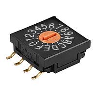 NKK Switches FR02FR16P Rotary Switches SMT 10MM HEXADEC 16P REAL CODED