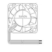 Sunon MF30060V1-1000U-G99 Axial Axial Fan, 30x30x6mm, 5VDC, 4.9CFM, 0.17"H2O, Vapo, 3x Wire, Auto Restart, Tach