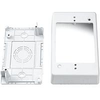 HellermannTyton TSRPW-JB1 Wire Ducting & Raceways Single Gang Junction Box, 1-1/4" Deep, PVC, White, 1/bg