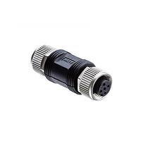 Amphenol LTW IA-D04F-D04F-0000-01 Standard Circular Connector Circular Metric Connector, I Adaptor, Metal, D Coding, 4A, 04 pins, (End 1) Female Female, (End 2) Female Female, Screw Thread, IP68 Mated